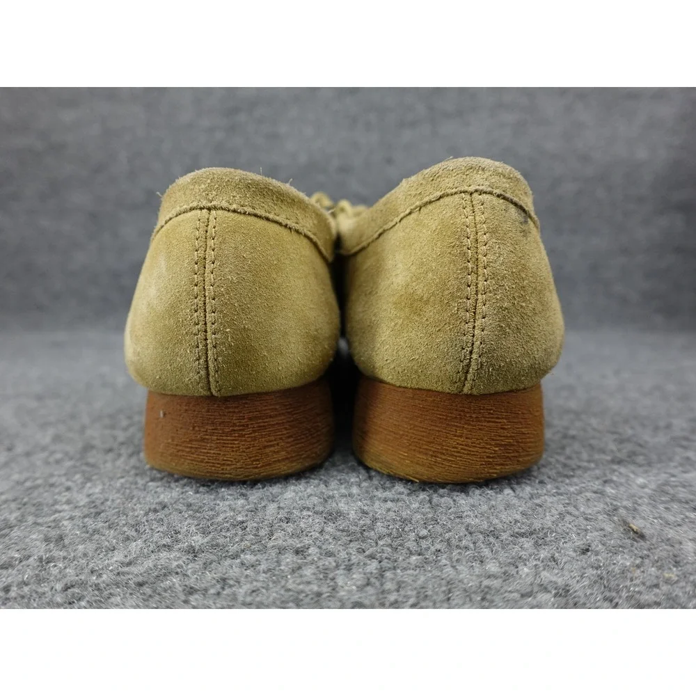 Clarks Wallabee Moccasin Shoes Mens Size 10 Tan Suede Crepe Sole Classic
